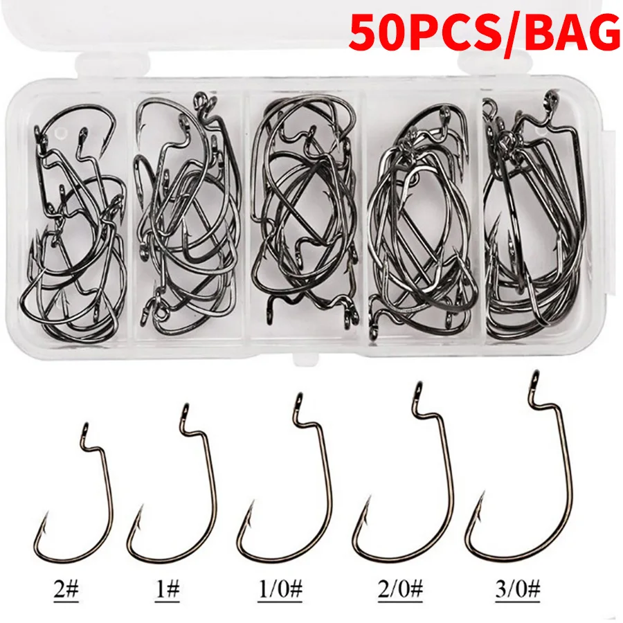 Anzuelos triples con púas Bodecin – Juego Texas Rig para vinilos de pesca Bodecin