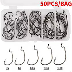 Anzuelos triples con púas Bodecin – Juego Texas Rig para vinilos de pesca Bodecin