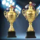 Trofeo de metal grande dorado con baño electrolítico - imagen 5