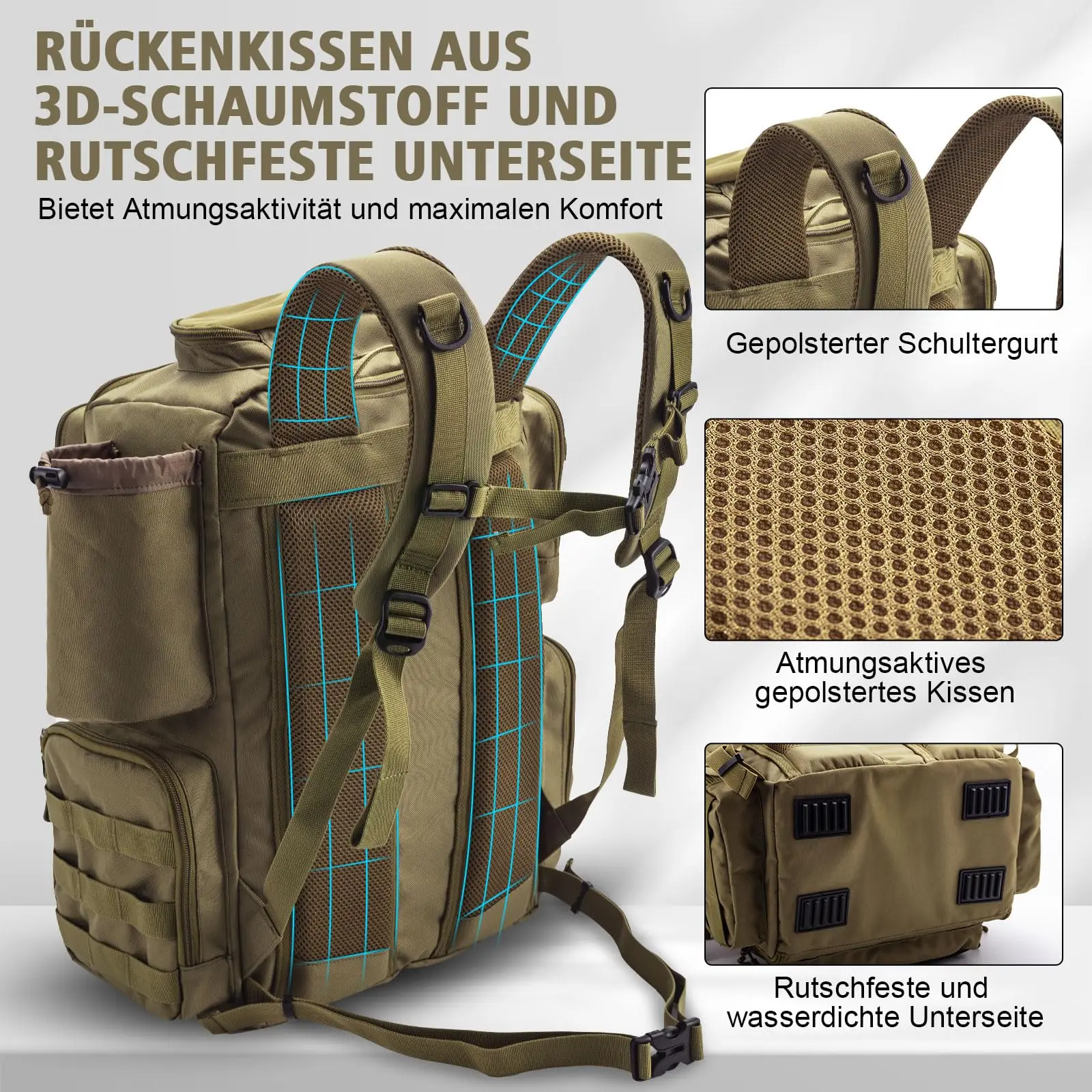 Goture mochila táctica para pesca y senderismo exterior - imagen 4