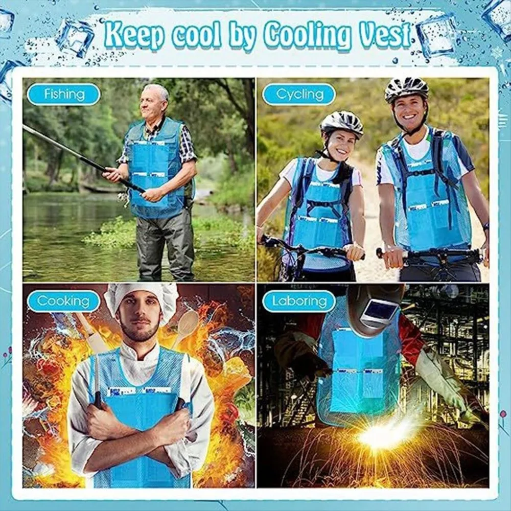Chaleco refrigerante con tiras reflectantes – resistente al calor - imagen 4