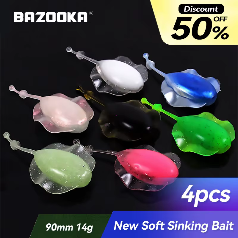 Bazooka Set de señuelos blandos de silicona para carpa y lucio