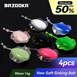 Bazooka Set de señuelos blandos de silicona para carpa y lucio