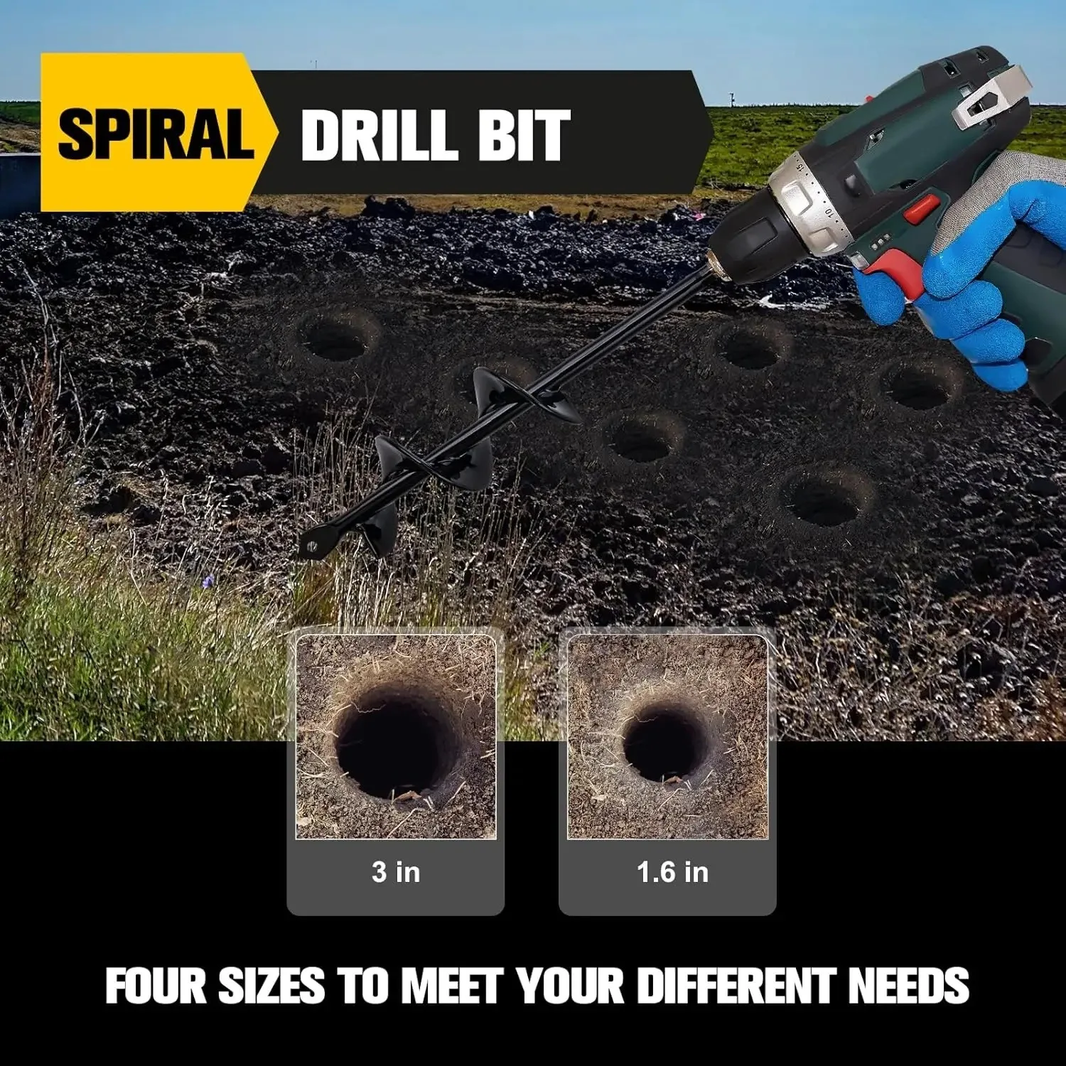 Uso de la espiral para retirar tierra