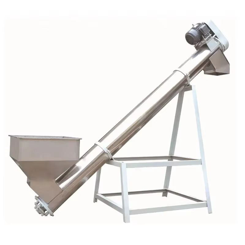 Alimentador acero 316 – Tolva vibratoria con tornillo inclinado personalizable - imagen 2