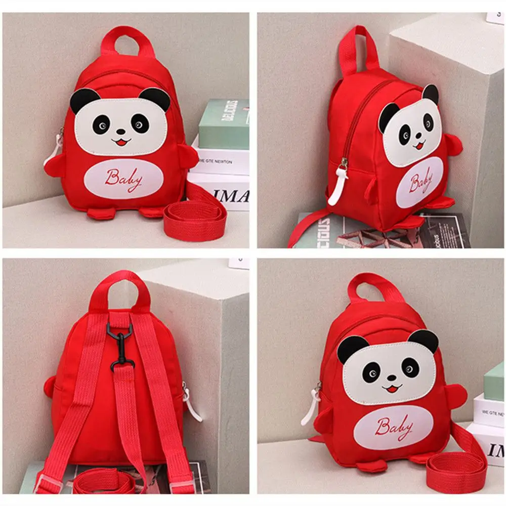 Mochila escolar de nailon para preescolar con diseño de panda