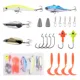 Kit de señuelos para lubina: minnow duro, VIB y vinilo rizado - imagen 2