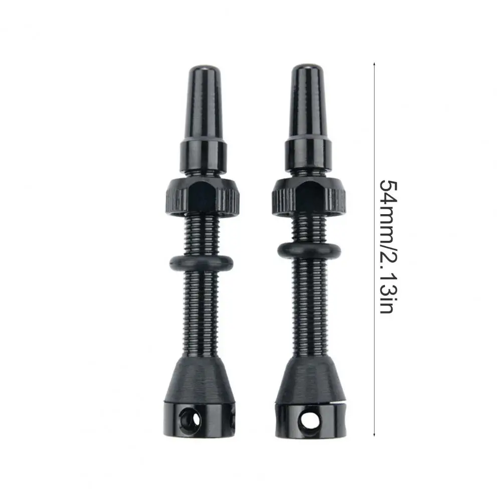 Vástago de válvula CNC negro anodizado para bicicleta tubeless