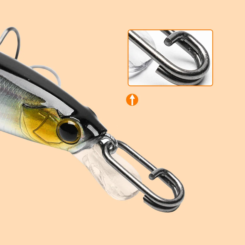 Anillas divididas ovaladas de acero inoxidable para señuelos de pesca - imagen 5
