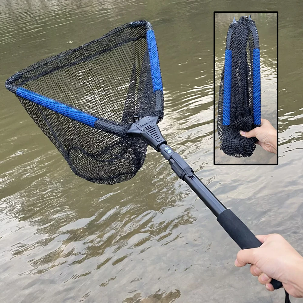 Red de pesca telescópica para salmón y bagre plegable portátil - imagen 3