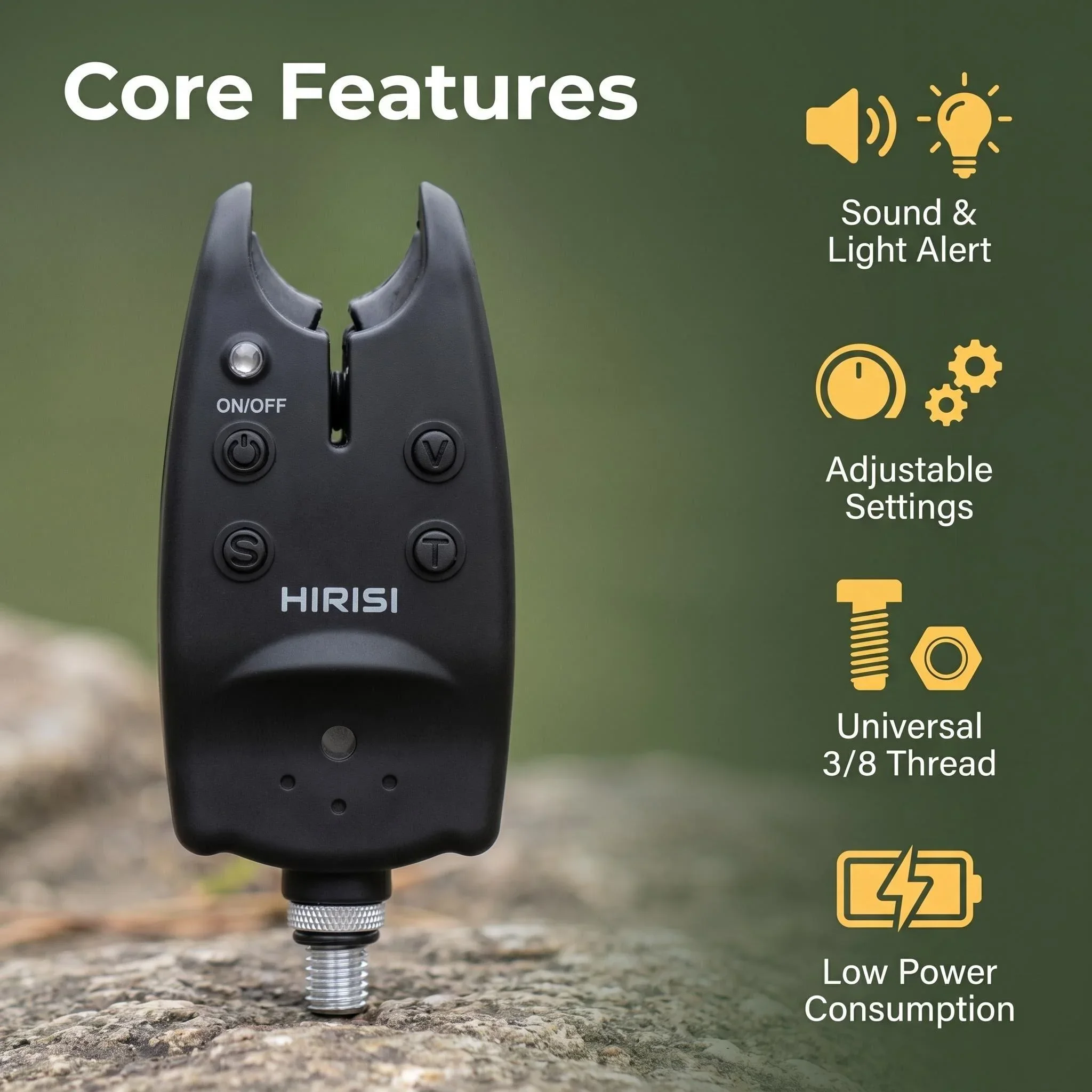 Indicador LED y alertas audibles