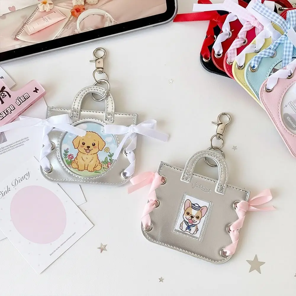 Portafoto INS PU con lazo de cinta para fotos y protector de insignias - imagen 4