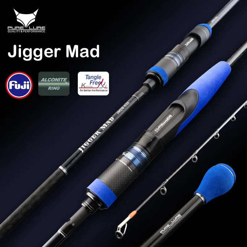 PURELURE Caña Jigging Lento 1,90 m - Punta sólida, agua salada - imagen 2