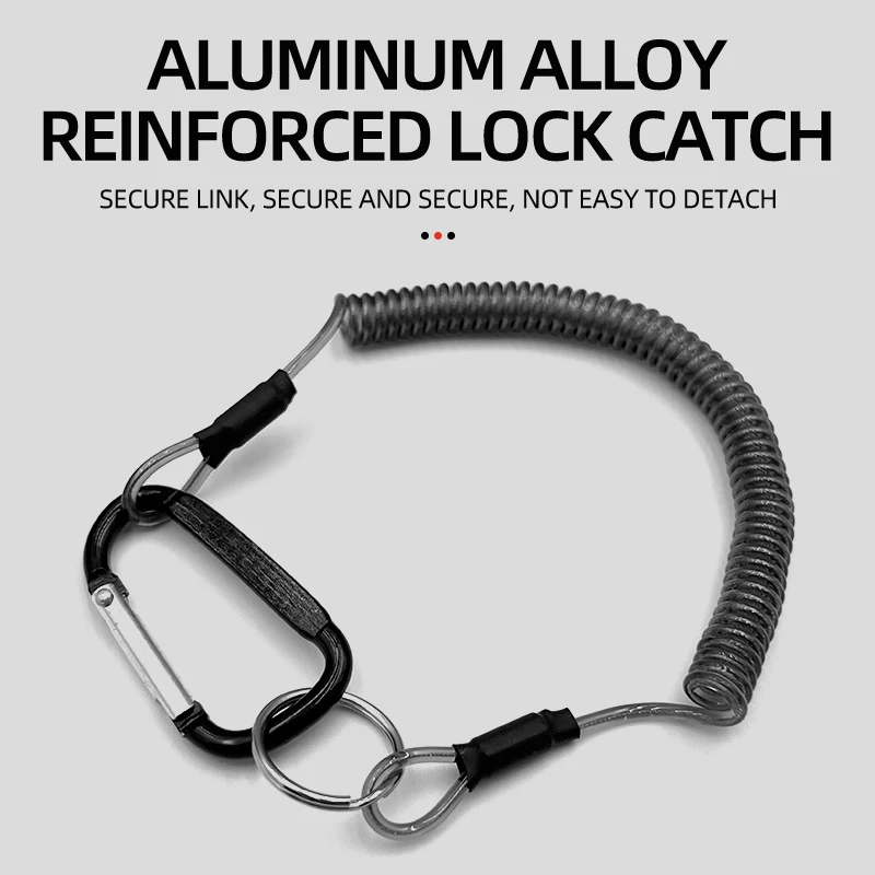 ShareShark cordón de seguridad con mosquetón anticaídas para pesca - imagen 5
