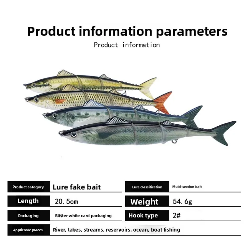 Swimbait hundimiento duro articulado Glide – Señuelo de pesca - imagen 3