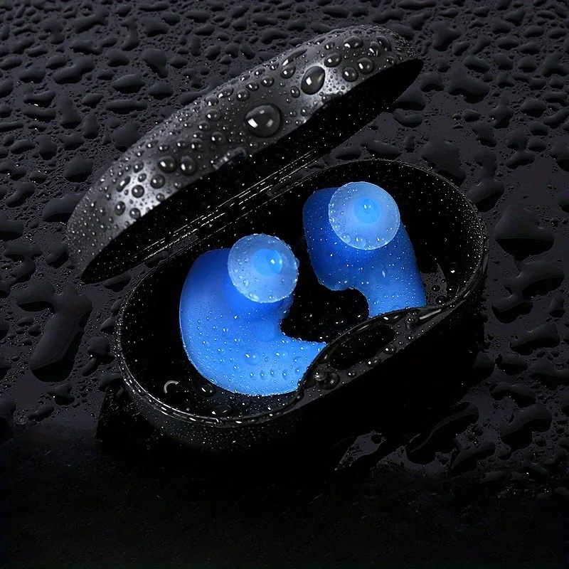 Tapones para los oídos de silicona impermeables – natación y ducha - imagen 2