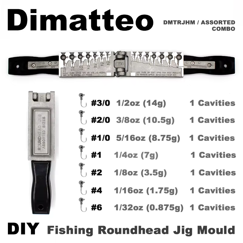 Dimatteo Molde Jig Head Redondo – Juego de pesos variados - imagen 4