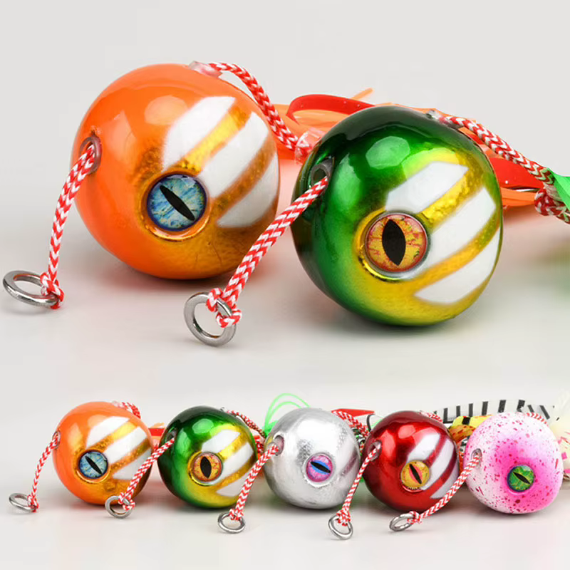Jig Slider señuelo brillante para pargo – vinilo con falda y anzuelo - imagen 2