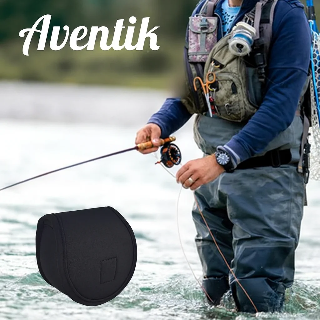 Funda de neopreno para carrete de pesca con mosca