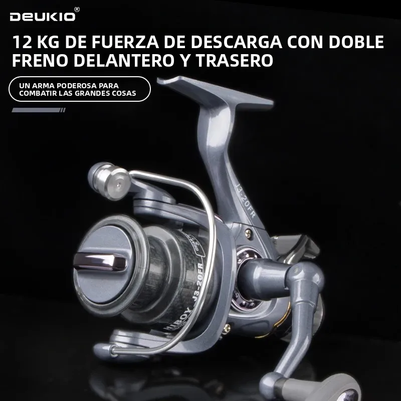 Carrete giratorio DEUKIO Double Drag para carpa en agua dulce