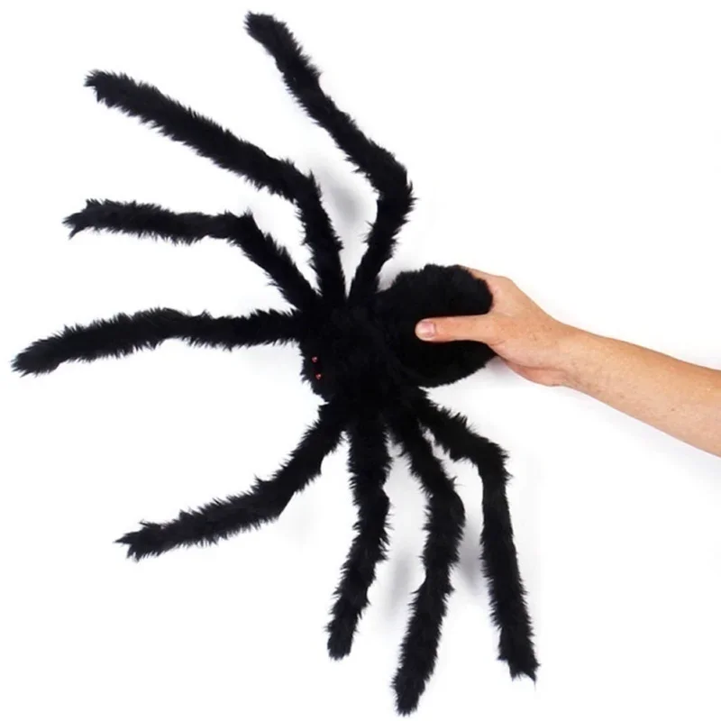 Araña peluche Halloween multicolor/negra con look realista