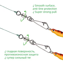 Conector swivel DNDYUJU con snap – Accesorio para señuelos de pesca