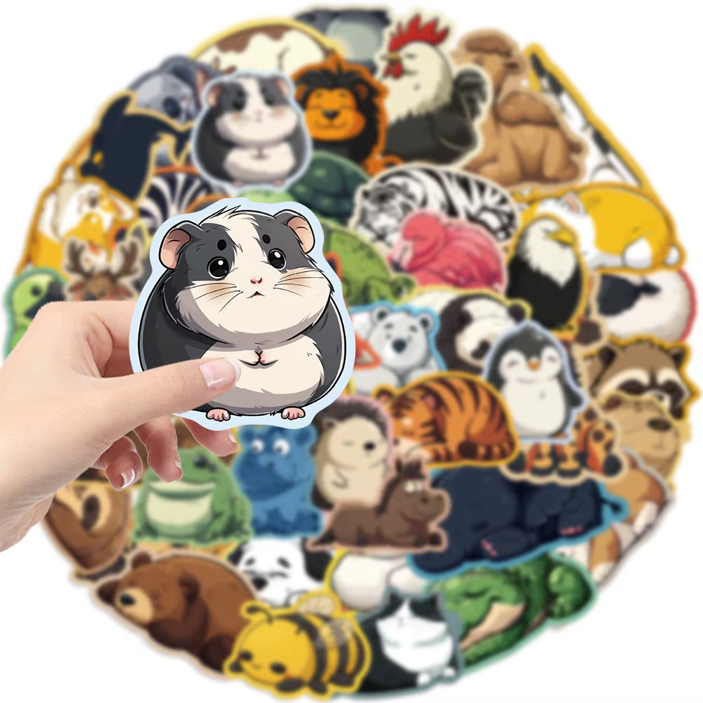 Pegatinas impermeables infantiles animales rechonchos estilo graffiti - imagen 4