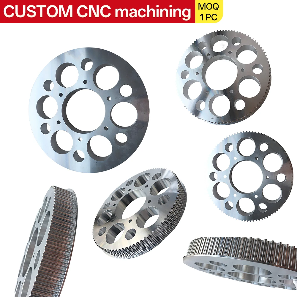 Polea de correa síncrona CNC de metal mecanizada - imagen 2