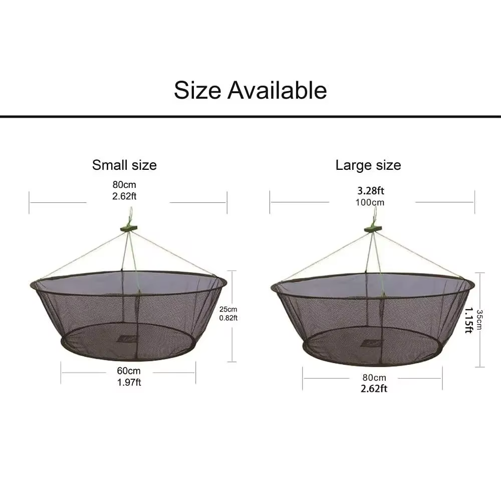 Red de manga plegable – Salabardo para capturar peces y crustáceos - imagen 2