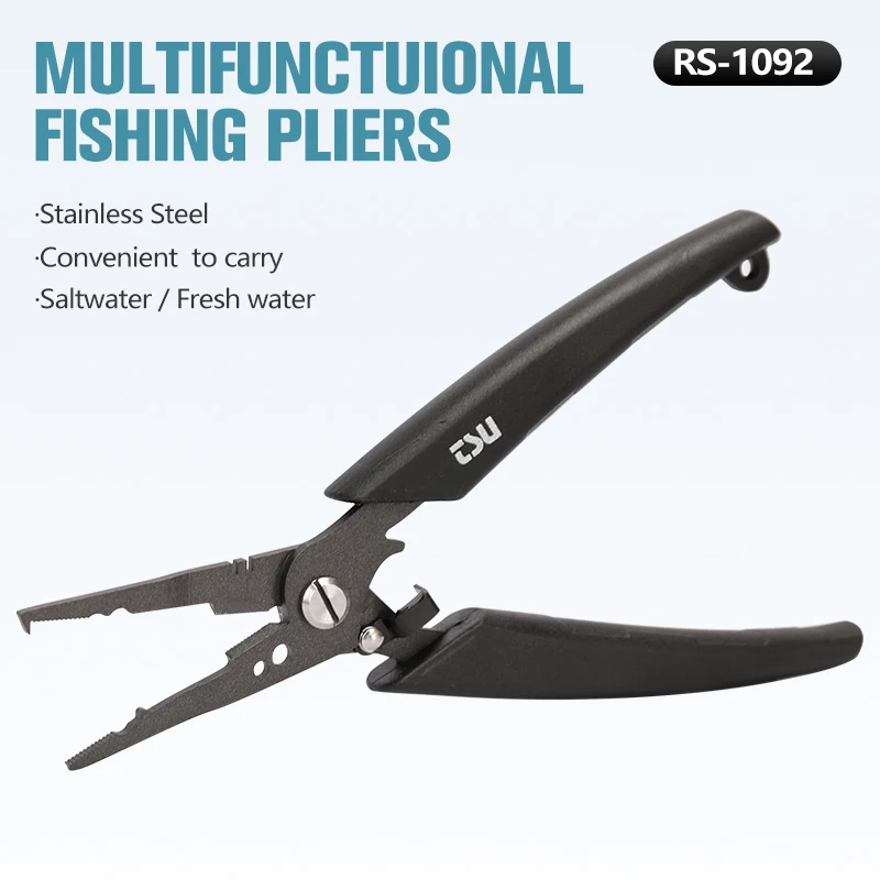 Alicales de pesca TSURINOYA RS-1092 acero inox mango ABS corte trenzado