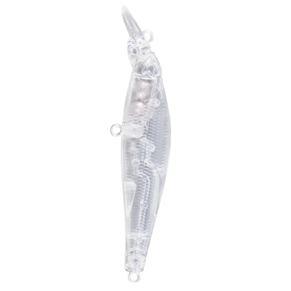 detalle de cuerpo transparente del jerkbait