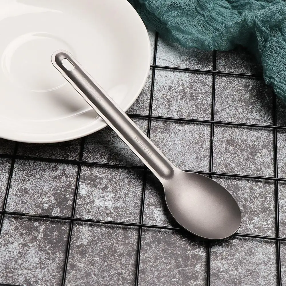 Cubiertos de titanio portátiles para exteriores