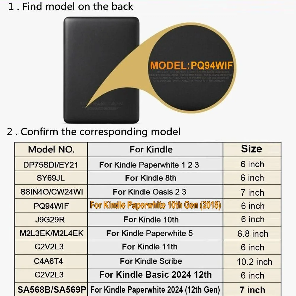 Funda eReader con tapa acrílica desmontable y auto-encendido - imagen 5