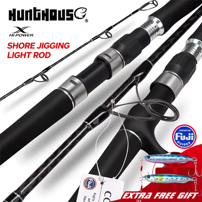 Hunthouse caña de pescar barco fibra carbono anillos Fuji