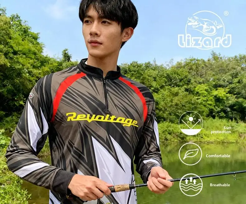 Veste de pêche ligera con protección solar
