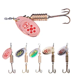 Cuchara de Pesca Metálica Dorada Plateada – Señuelo con Anzuelo