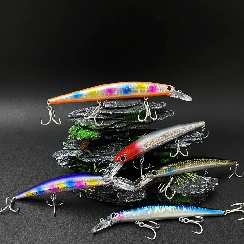 Señuelo flotante pececillo Wobbler para pesca en agua salada - imagen 4