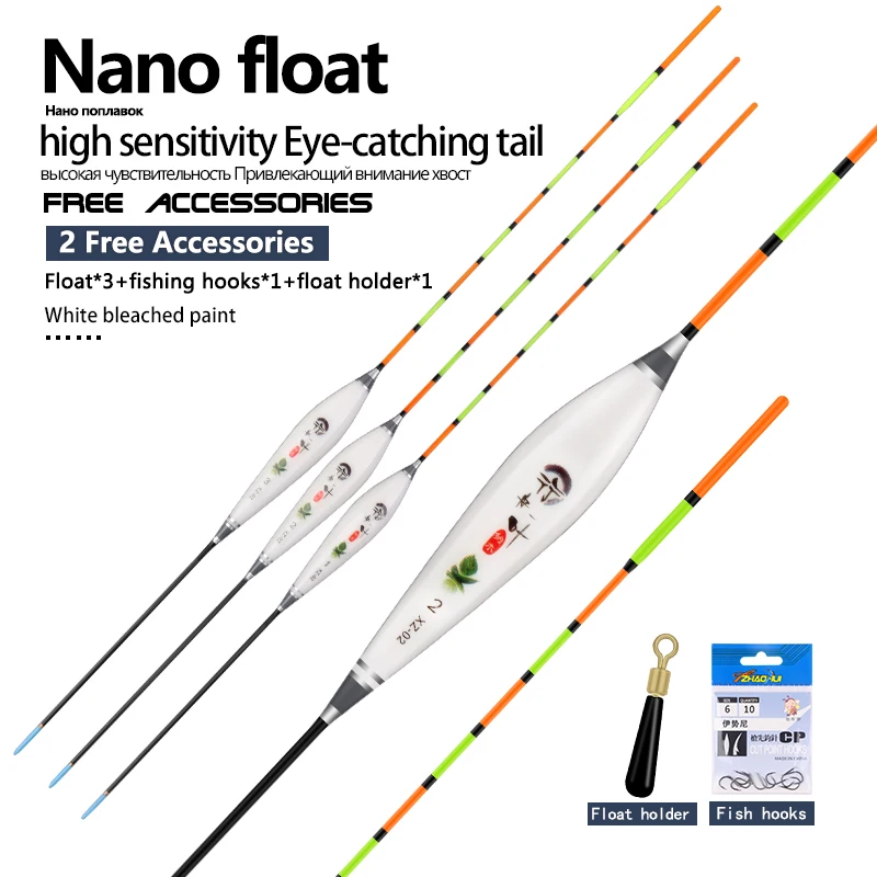 Flotadores Nano compuestos con tapón para pesca