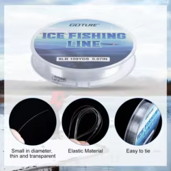 Goture Hilo de Nailon Transparente para Pesca en Hielo