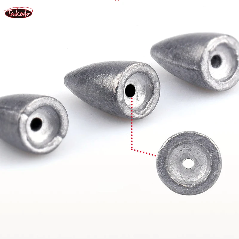 Plomos Texas Rig Takedo FD03 – Forma de bala para vinilo - imagen 5