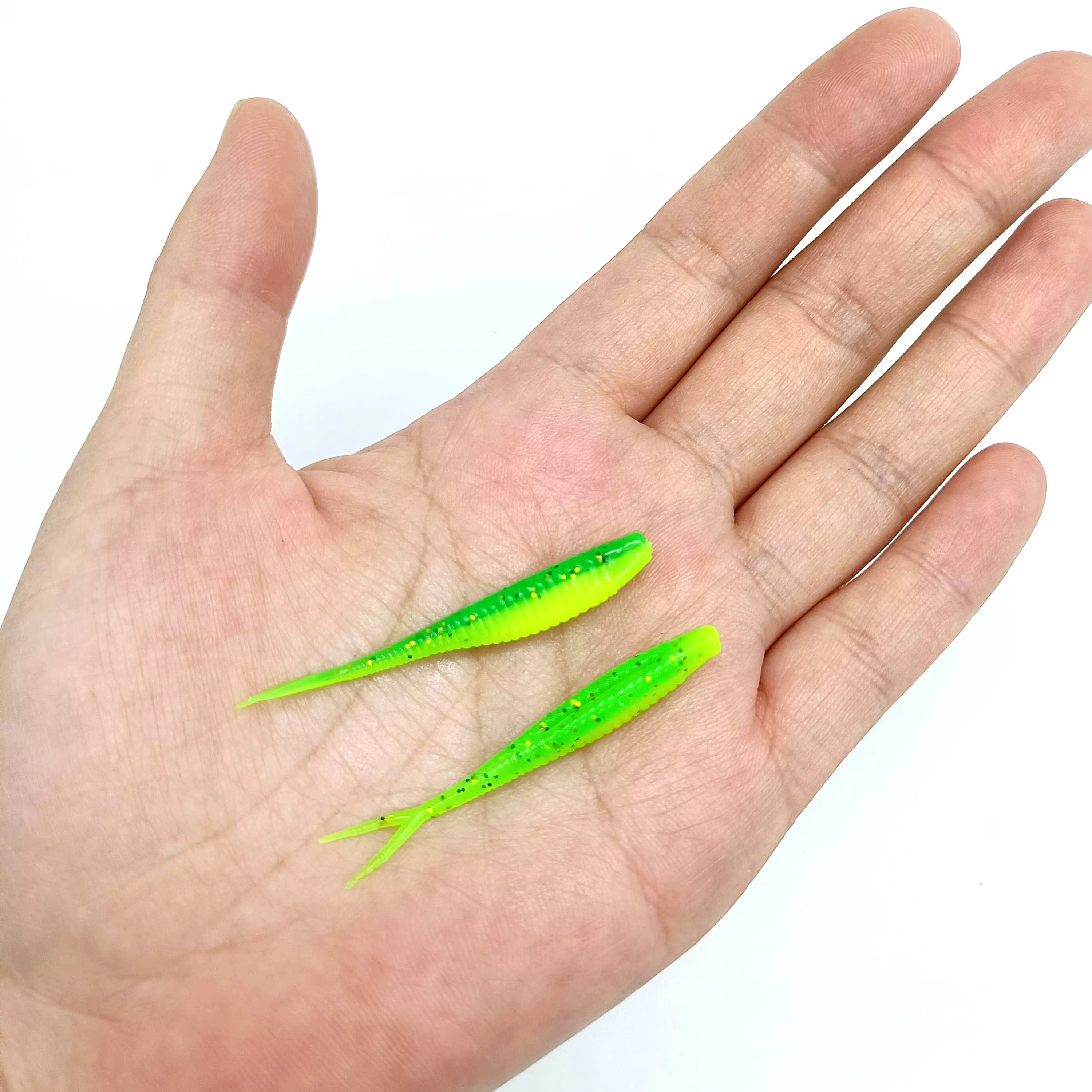 DUODUOYU Mini Señuelos Suaves Swimbaits Cola Bifurcada Agua Dulce - imagen 2
