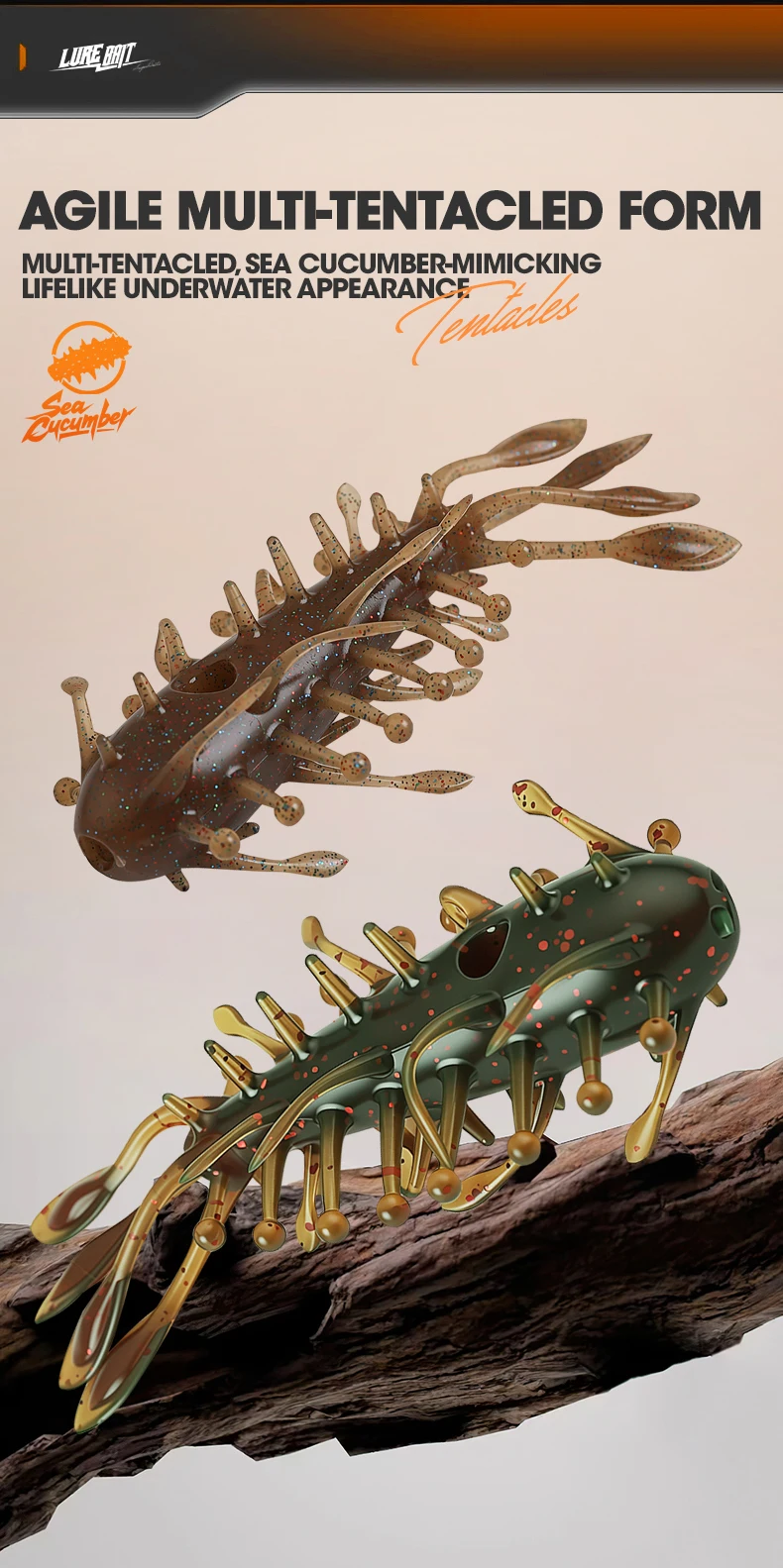 Nueva Señuelo de Erizo de Mar para lubina y trucha