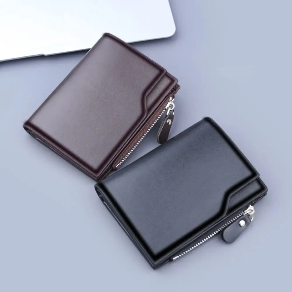 Cartera para hombre de cuero sintético con cierre y tarjetero - imagen 3