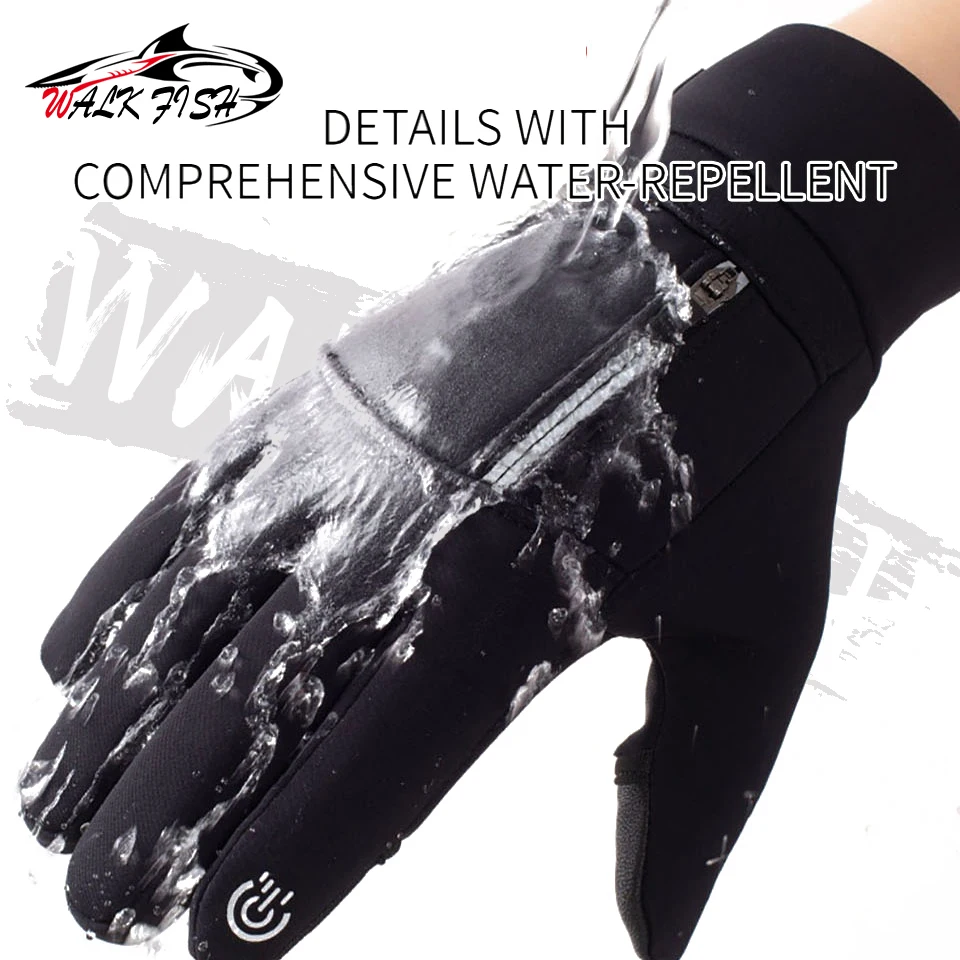 Walk Fish Guantes de pesca impermeables antiviento pantalla táctil - imagen 3