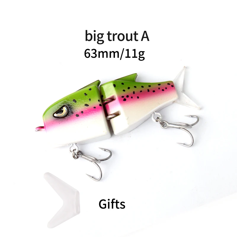 Ruke Señuelo multiarticulado Crankbait Brasshopper realista - imagen 4
