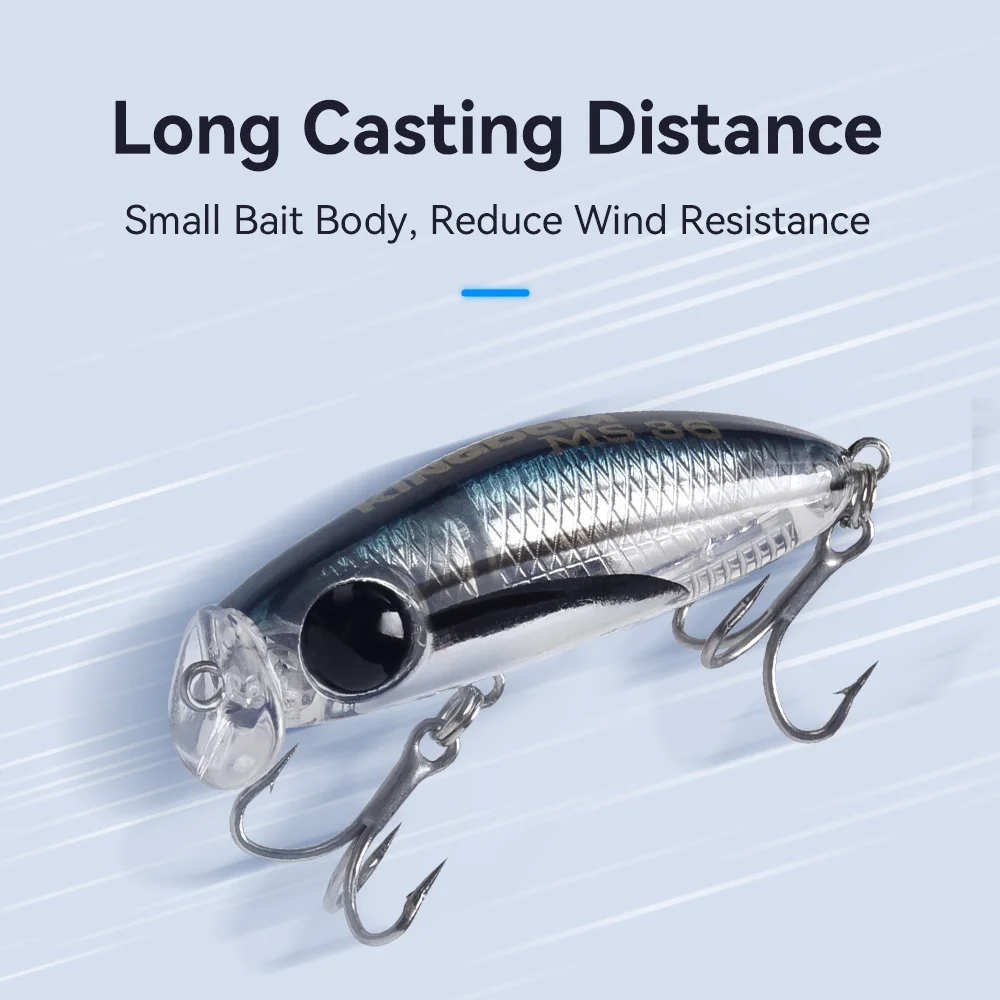 Kingdom hundimiento lento Minnow Jerkbait para trucha y lubina - imagen 4