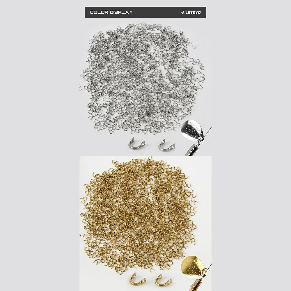 Clevises de latón en U para girar fácil señuelos: plata/oro