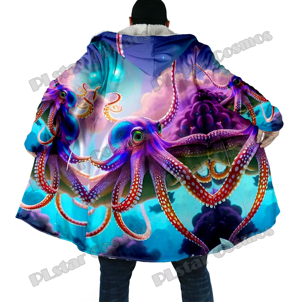 Capa de pesca DP68 con capucha – Abrigo térmico estampado tortuga - imagen 3