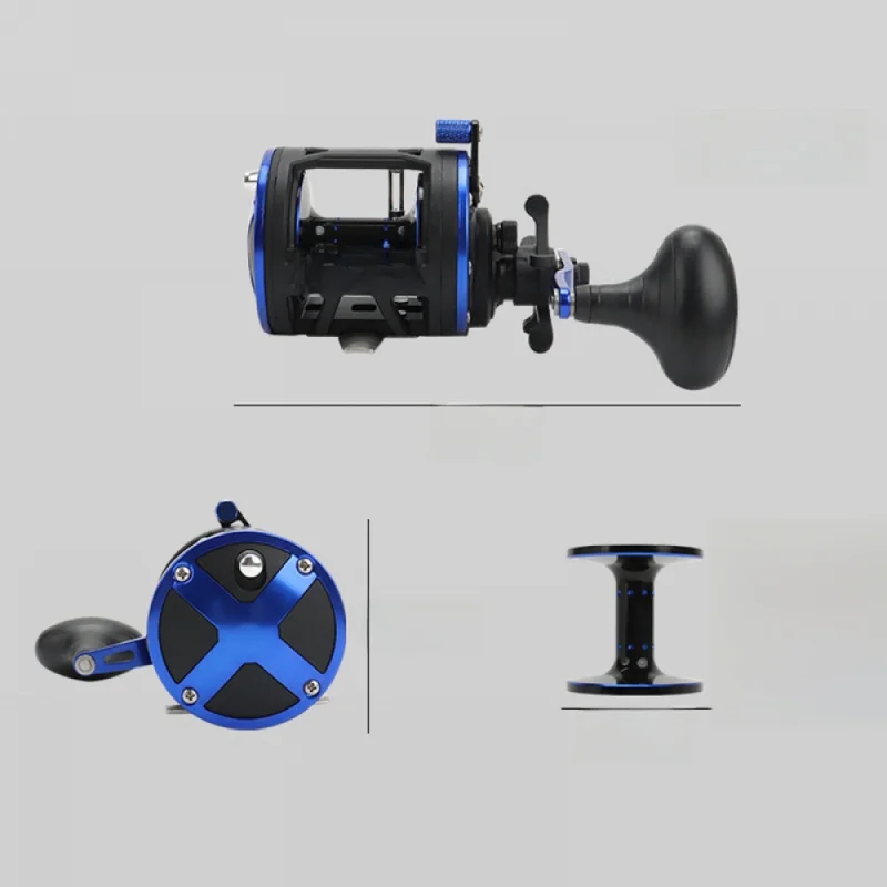 Carrete de pesca ECT30BD anti-reverso duradero azul-negro
