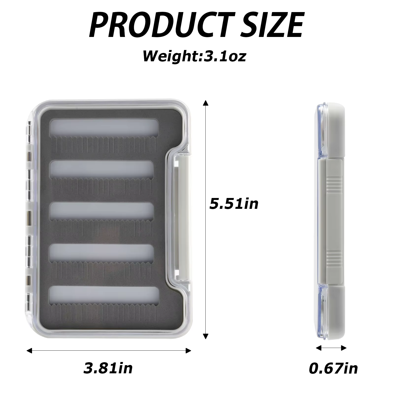Goture Caja Portátil Impermeable para Señuelos de Mosca y Trucha